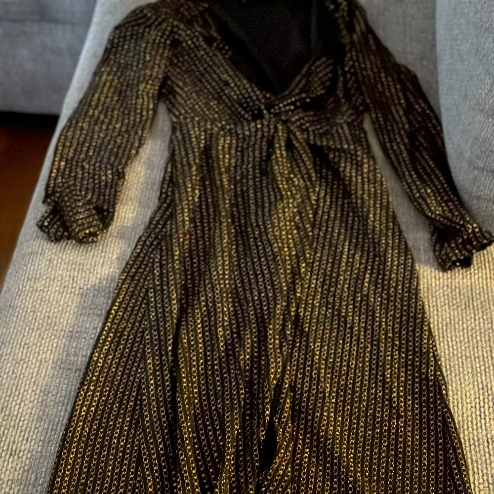 Betsy Johnson Gold Chain Dress - size small